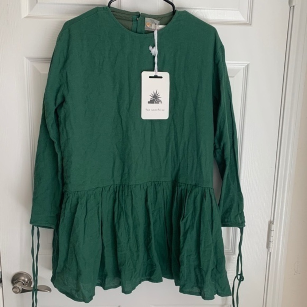 NWT here comes the sun tunic peplum blouse
